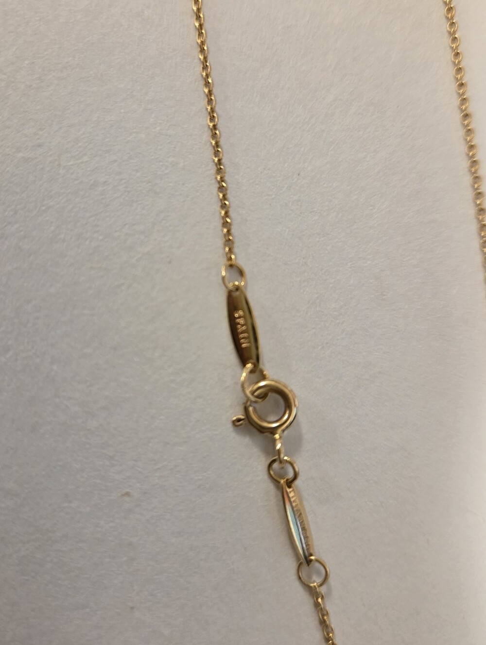 AUTHENTIC! Tiffany & Co. Elsa Peretti Cross Pendant Necklace 18K Yellow Gold,16” - Picture 4 of 8